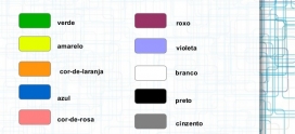رنگ ها با لهجه زبان پرتغالی پرتغال